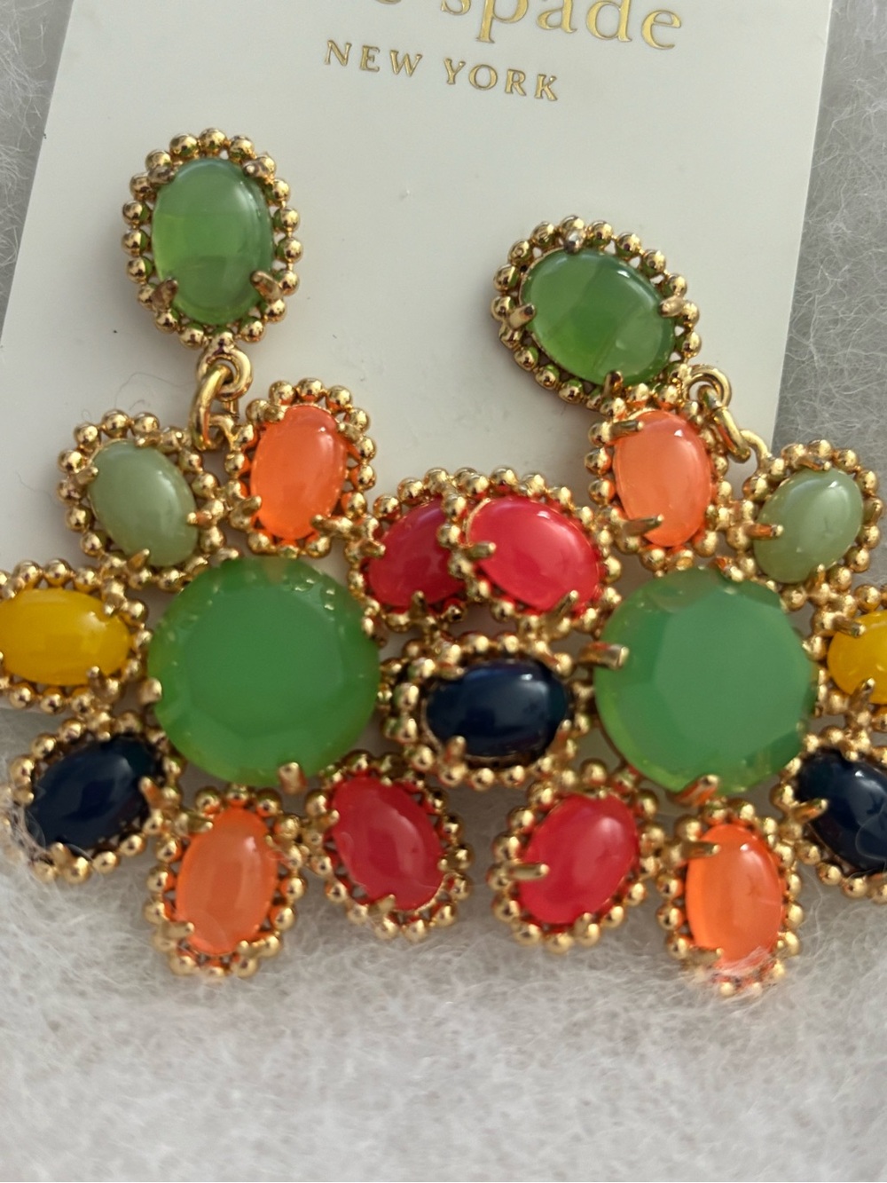 Kate Spade Amalfi Mosaic Earrings multi colors chandelier drop dangle NEW - Picture 4 of 4